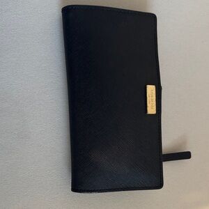 Kate Spade Black Wallet with Gold Accent